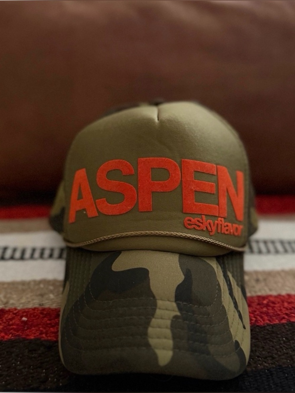 OTTO Olive and Orange Camouflage Cap
